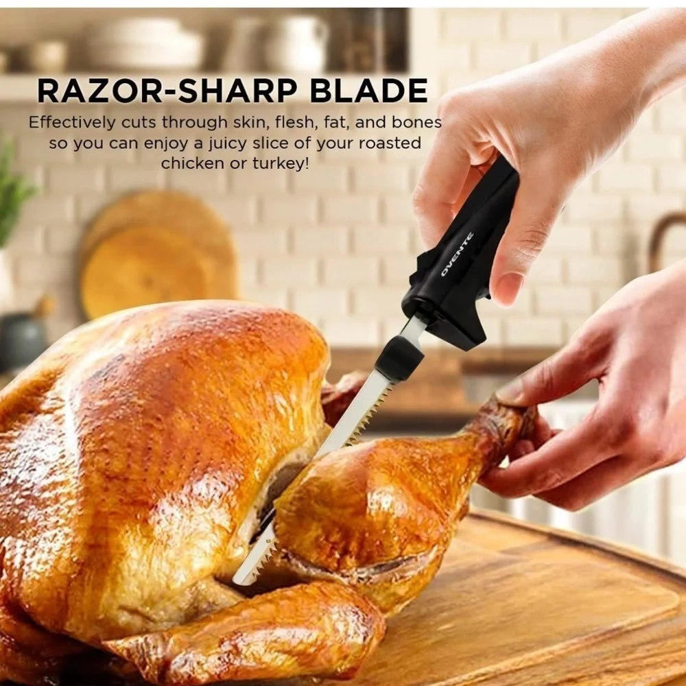 New in Box - Ovente Easy Slice Automatic Electric Knife with Stainless Steel